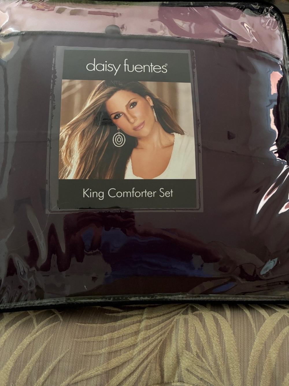 Daisy Fuentes King Comforter Set - Plum